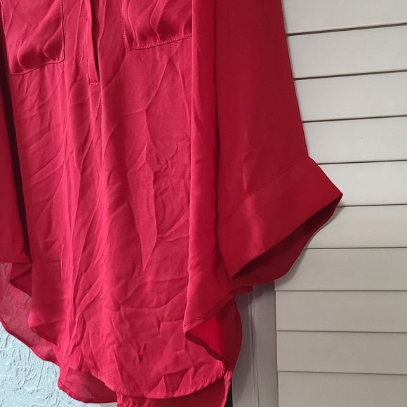 Torrid Harper Georgette 3/4 Sleeve Blouse - Cute For A Valentines Date! - Picture 14 of 16